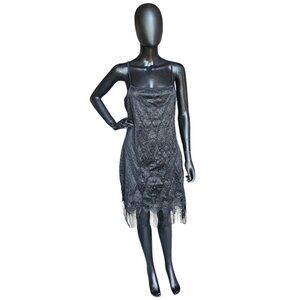 HOMECOMING - Black Lace Fringe Dress